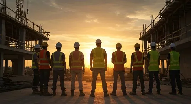 Trabajadores de G&G en obra